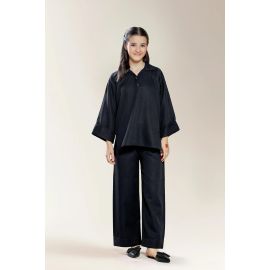 Polyester Dobby Black Teens 2PC
