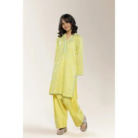 Embroidered Yellow Teens 2PC