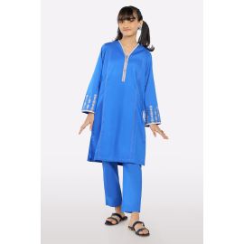 Blue Embroidered Teens 2PC