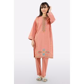 Rust Embroidered Teens 2PC