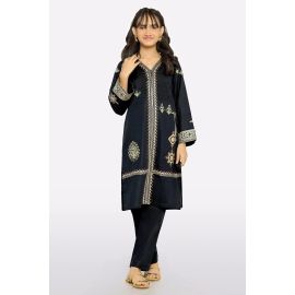 Black Embroidered Teens 2PC