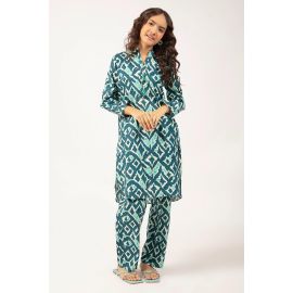 Teal Printed Teens 2PC