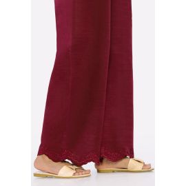 Maroon Embroidered Trouser