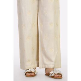 Cream Embroidered Trouser
