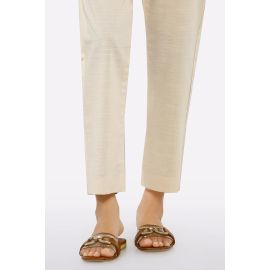 Beige Plain Trouser