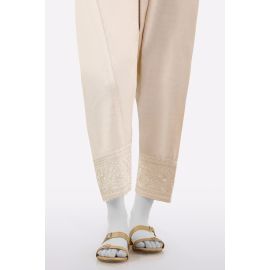 Beige Embroidered Shalwar