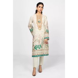 Off White 1PC Unstitched Kurti