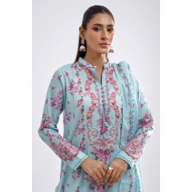 Turquoise Printed 3PC Unstitched