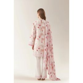 Printed Chikankari-Pink Unstitched 3PC